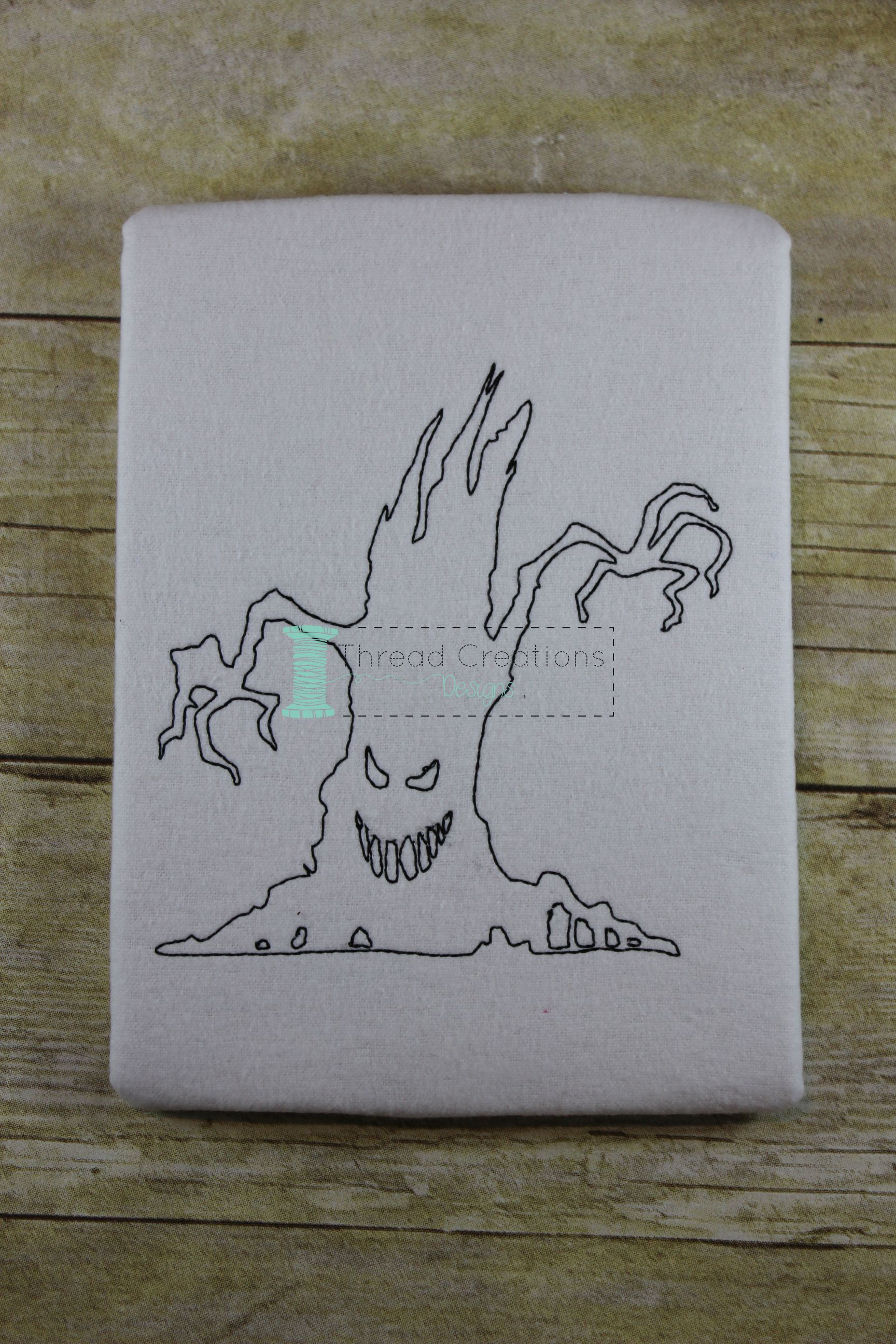 Spooky Tree Bean Stitch