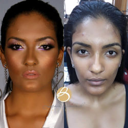 scatered makeup