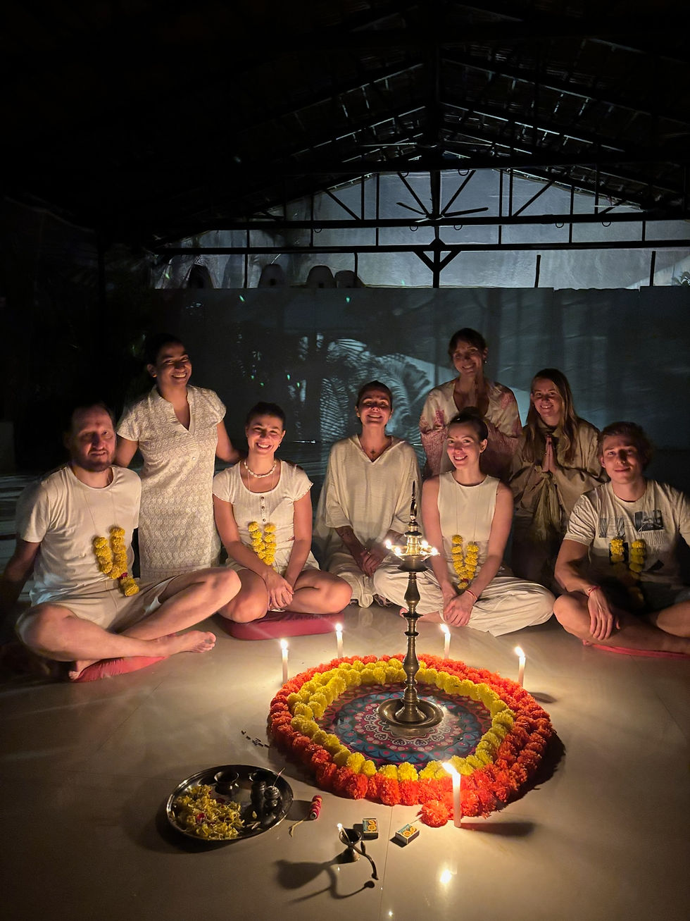 Yoga Retreat India opening ceremony