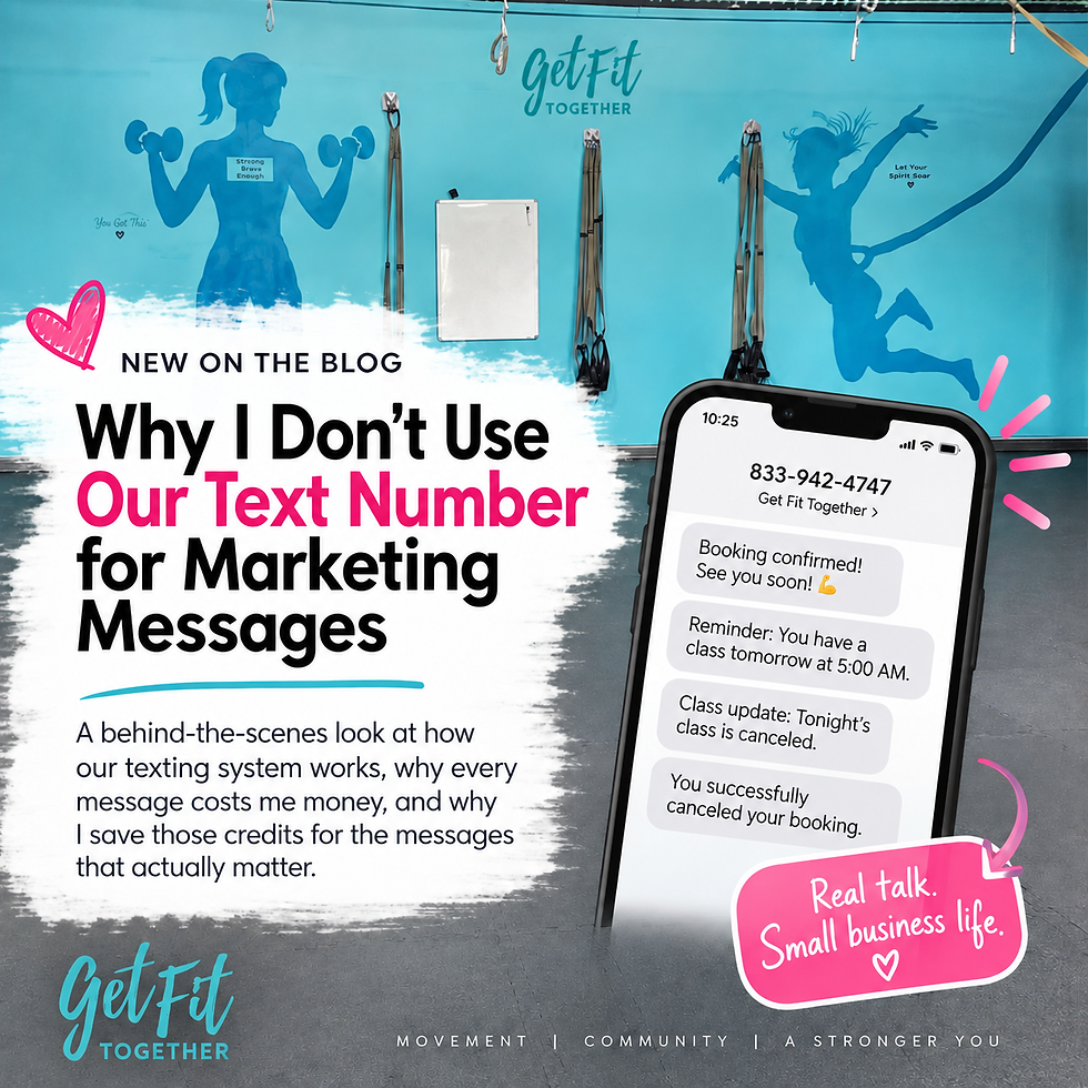 Why I don't use our text number for marketing messages