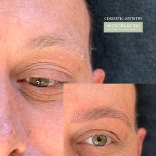 Mens Microblading before and after