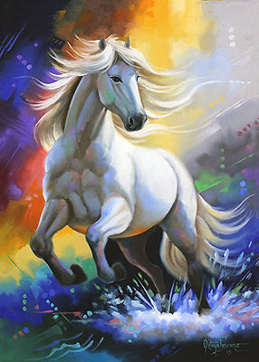 CABALLO EN ALBORADA 70x100 cm - Oleo sobre lienzo - Ortega Toscano - 2025 C.jpg