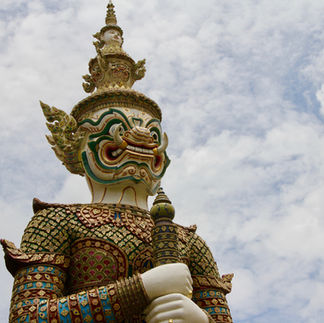 Giant Yak Statue at the Grand Palace