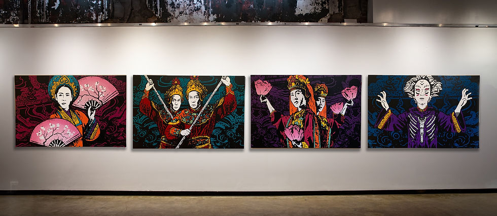 Hue Citadel Dancers by artist Lucas / Luke Stoffel