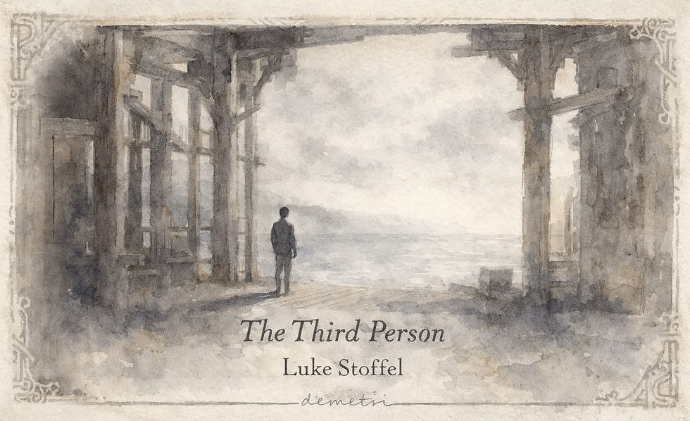 The Third Person Water Color by Demetris Papadimitropoulos