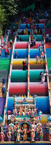 Stairs at the Batu Caves Kuala Lumpur, Malaysia photo by Lucas / Luke Stoffel
