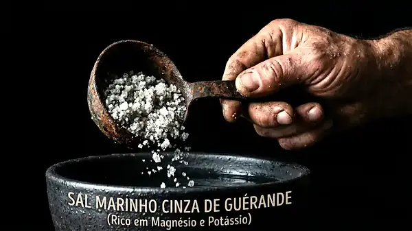 Sal marinho cinza de Guérande, rico em Magnésio e Potássio