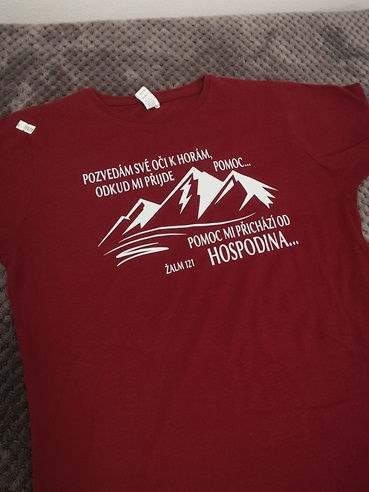 Miniatura: Dámské tričko "Pozvedám své oči k horám"