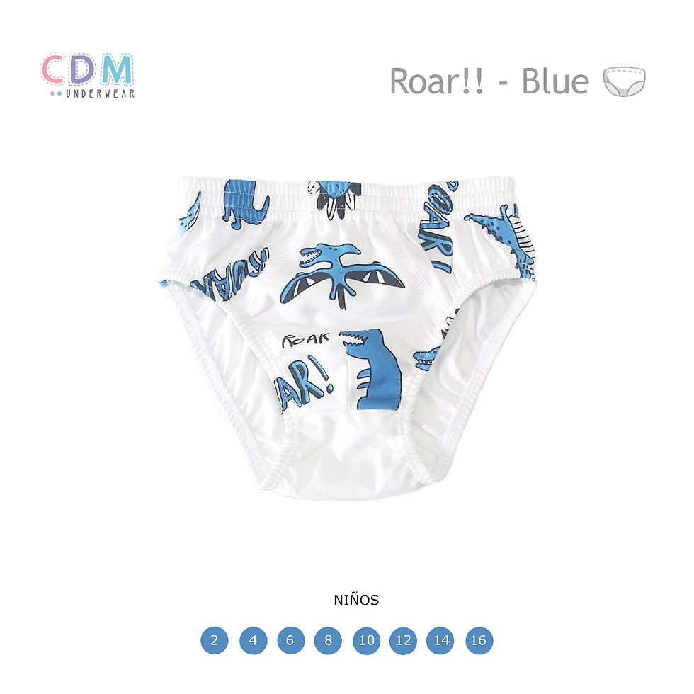 Miniatura: Roar azul - Calzoncillos para niños
