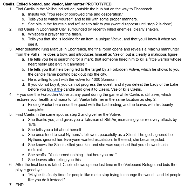 Quest Documentation: Caelis