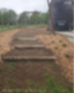 Espace entre la terrasse et l'accès au jardin, après rénovation