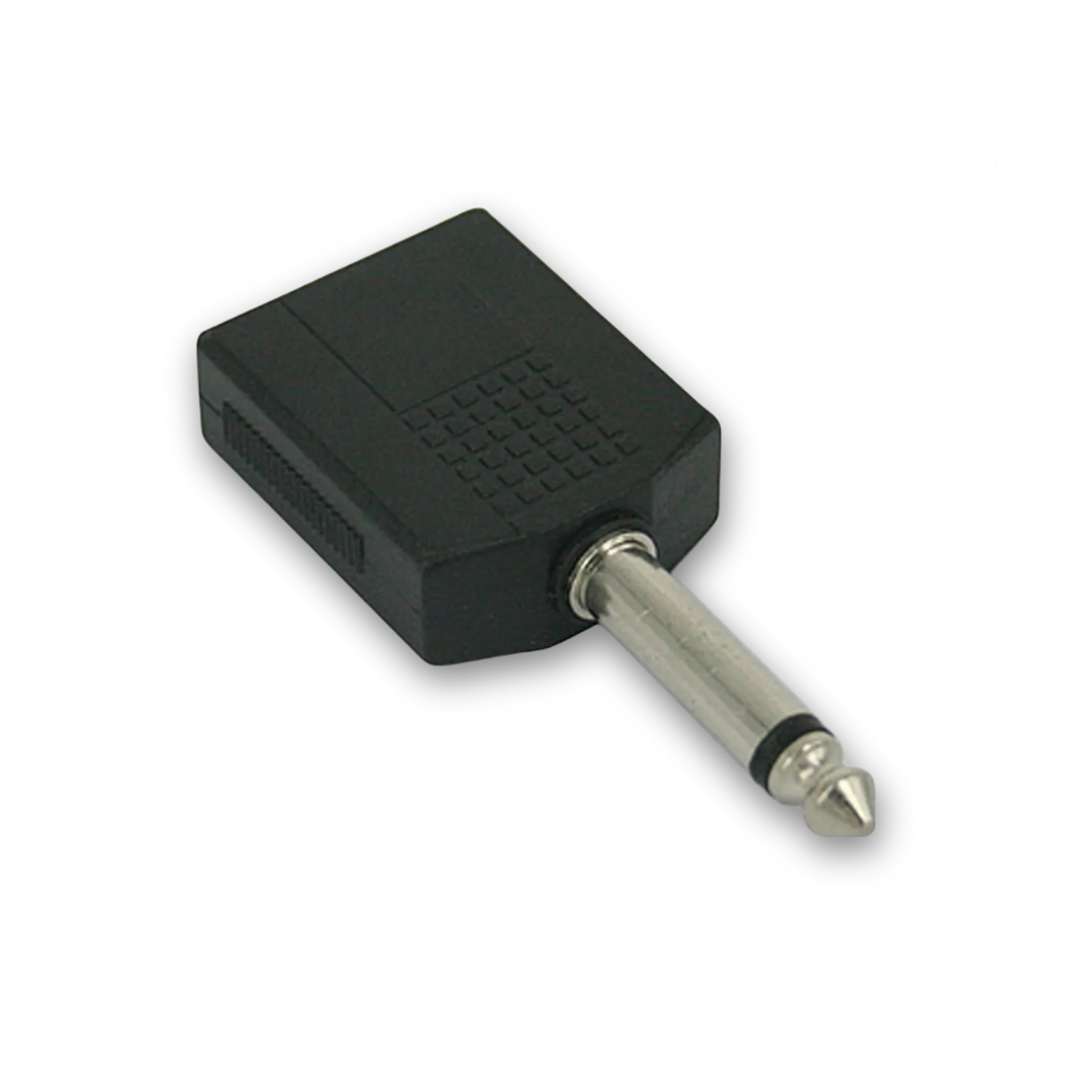 ADAPTADOR PLUG 1/4 MONO A 2 JACK 1/4 MONO T-AD164