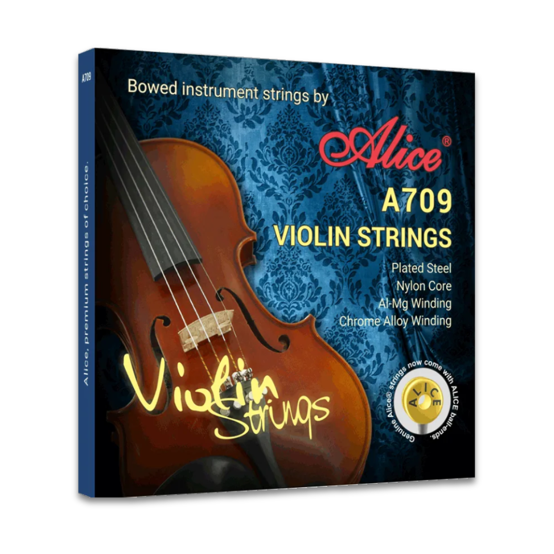 CUERDAS P/ VIOLÍN CON NÚCLEO DE NYLON MULTIFILAMENTO A-709 ALICE