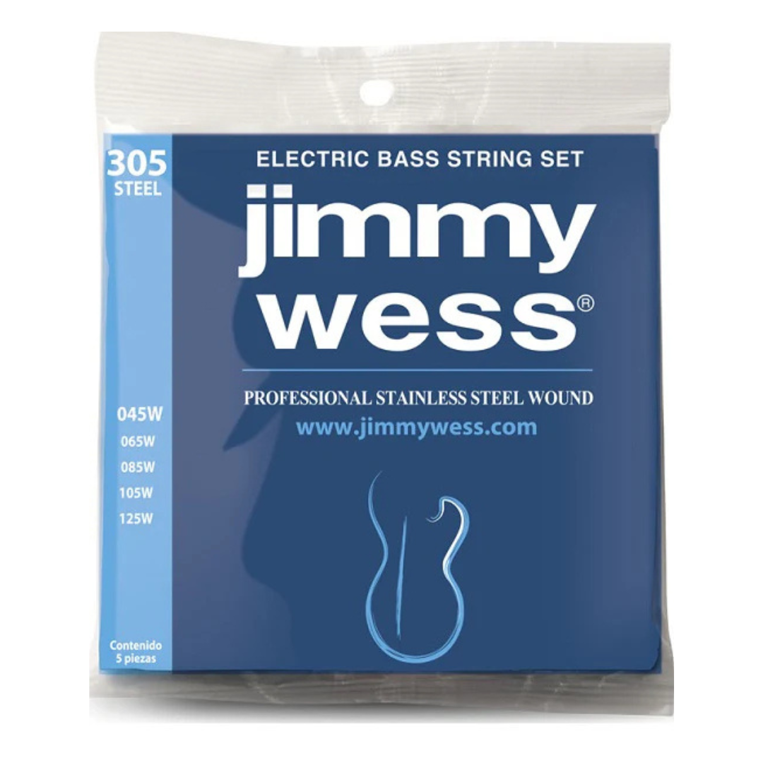 5 CUERDAS ACERO INOXIDABLE P/ BAJO .045W-.125W JWBE-3051 JIMMY WESS
