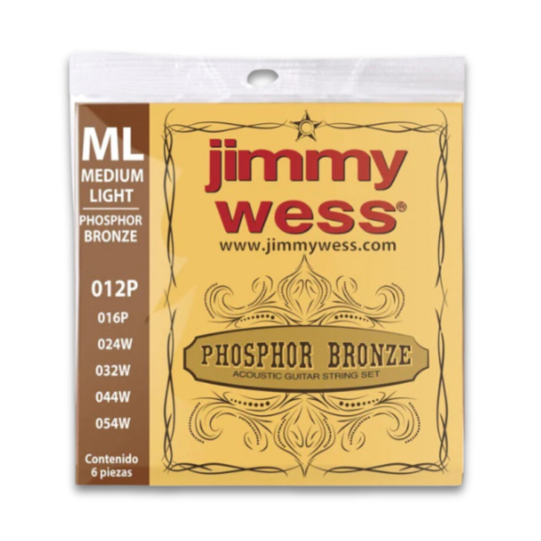 CUERDAS P/GUITARRA ACÚSTICA .012P JWGA-812BF MEDIUM LIGHT JIMMY WESS