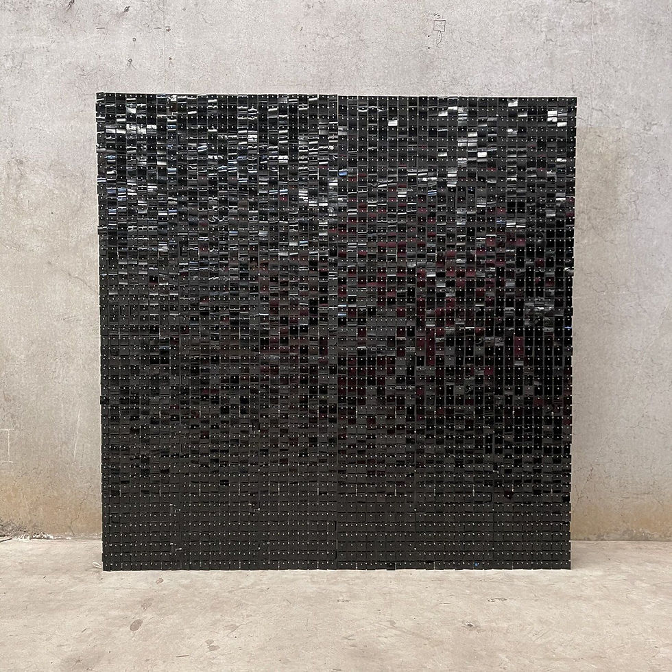 black shimmer wall