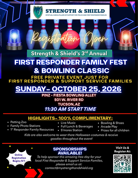 Registration Announcment_2026 Strength & Shield 1st Responder Families Fest & Bowling Clas