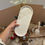 Miniature : Support oval blanc/doré