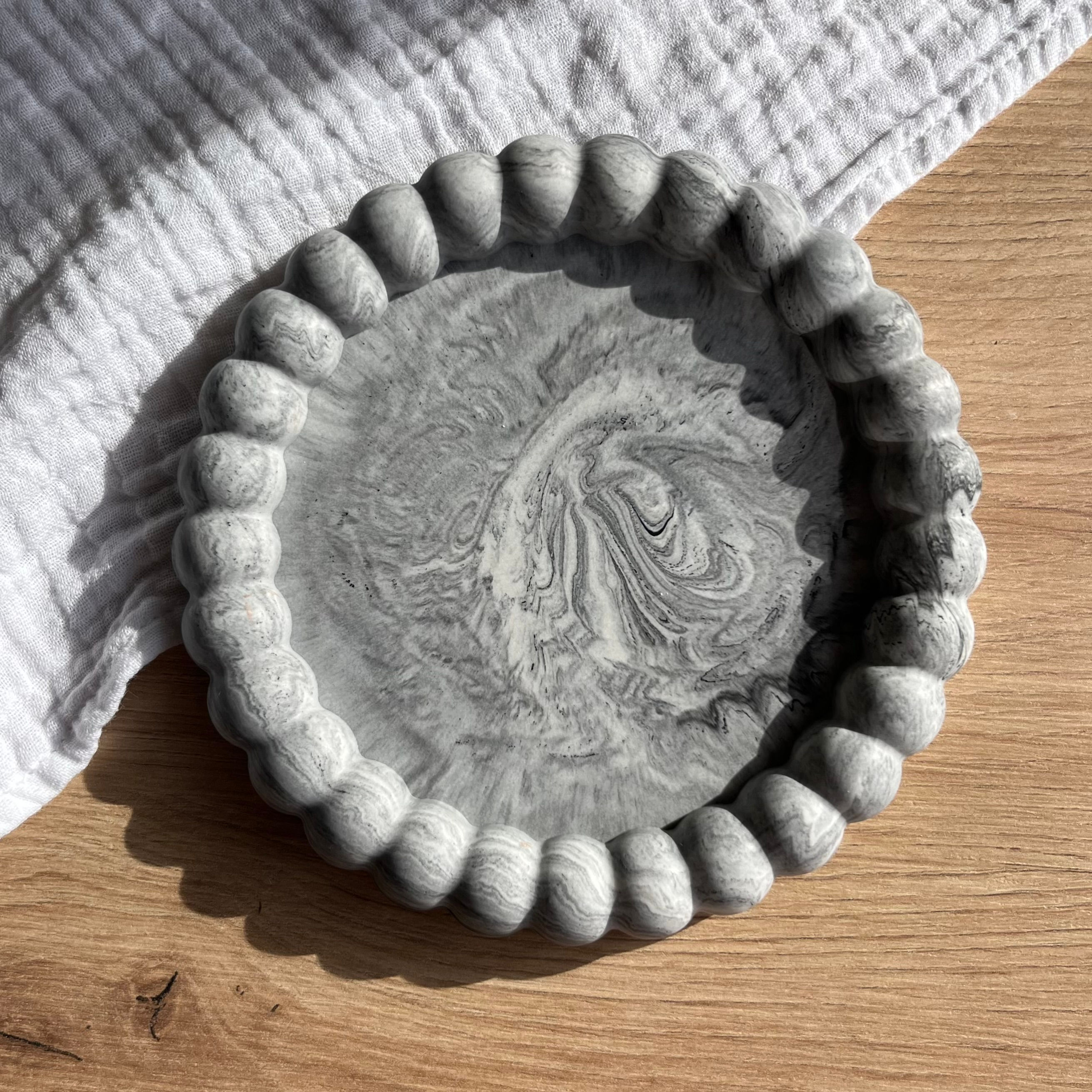 Support perles marbre noir