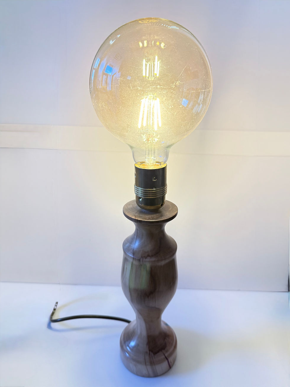 Thumbnail: Yew Wood and Resin Table Light