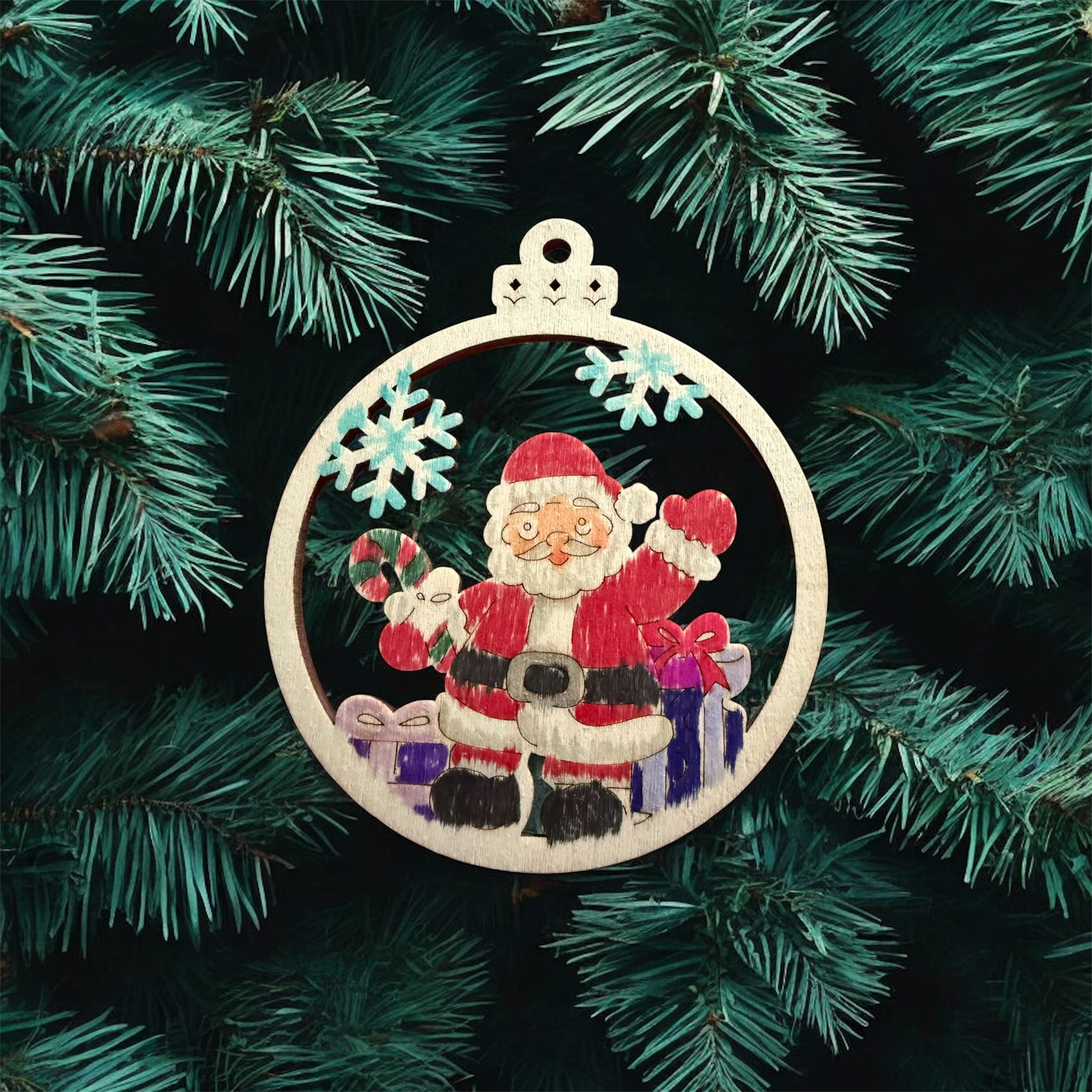 5. Coloured Christmas Tree Decorations