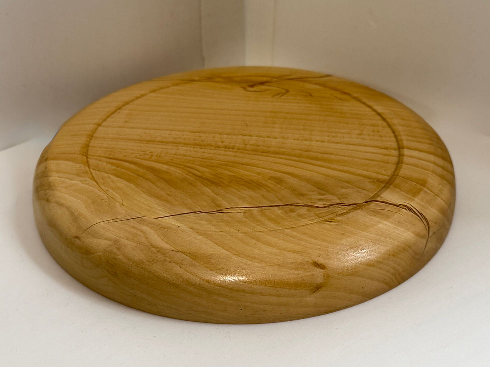 Thumbnail: Lime Wood Decorative Plate with Natural Spalting & Character Grain