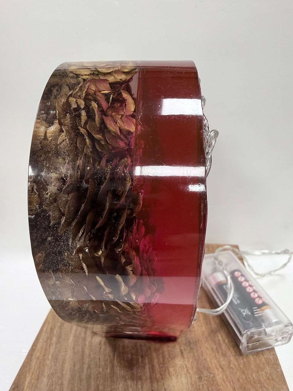 Thumbnail: Rose Petal and Fir Cone Light-up Heart