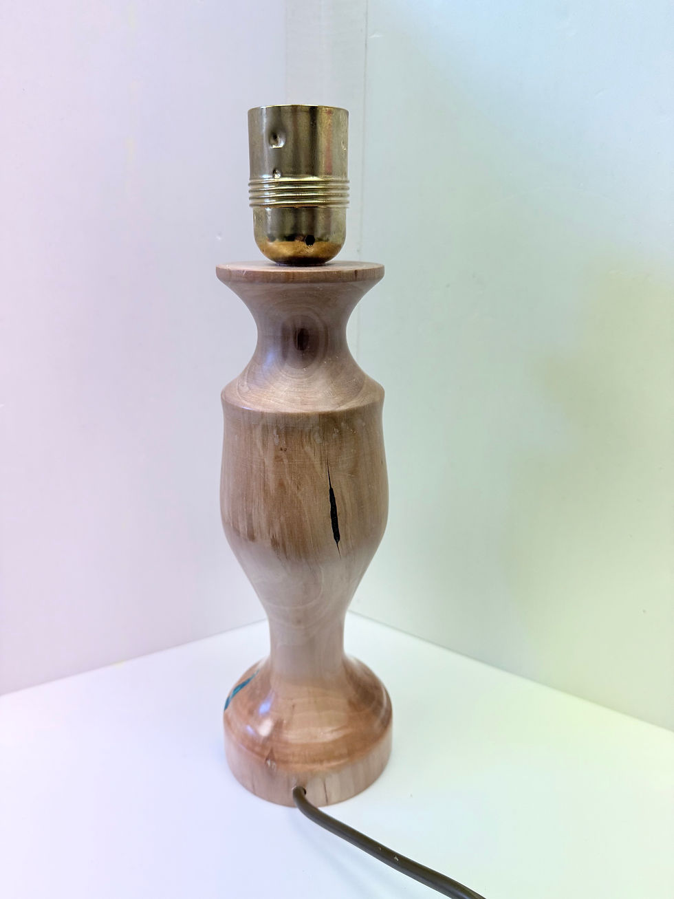 Thumbnail: Yew Wood and Resin Table Light