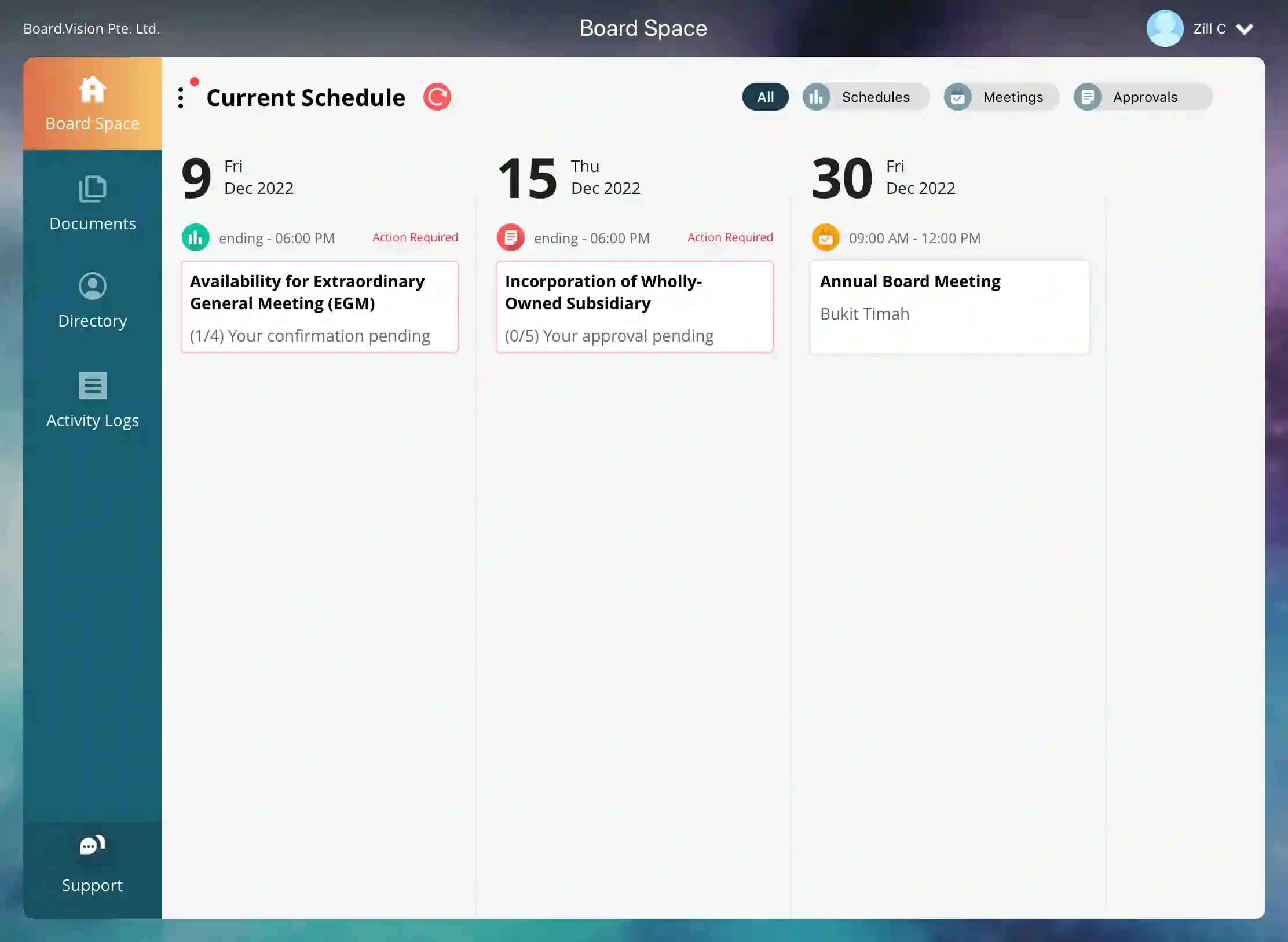Weekly schedule with time slots, days of the week and specific tasks/events added for effective time