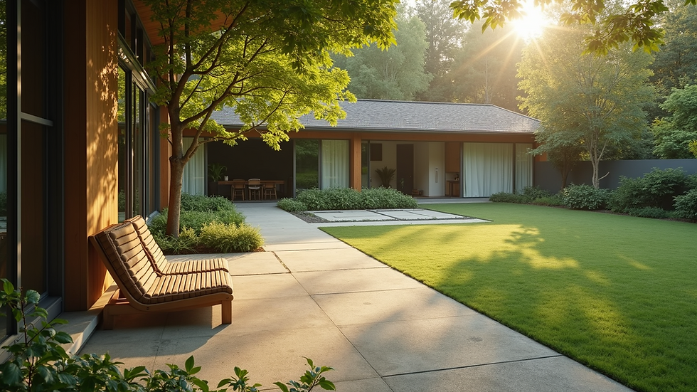 High angle view of a tranquil outdoor setting ideal for therapy