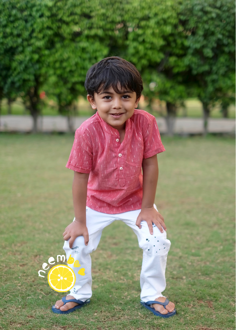 Mandarin Swing -Coral Ikat