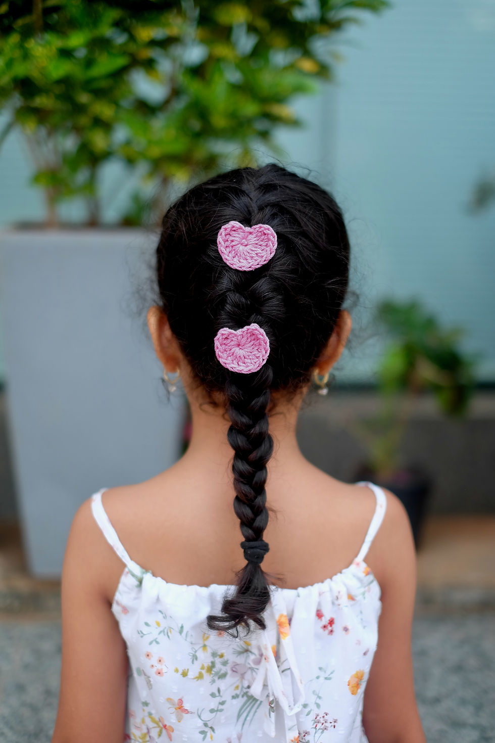 Thumbnail: Crochet Heart Clip - Light Pink
