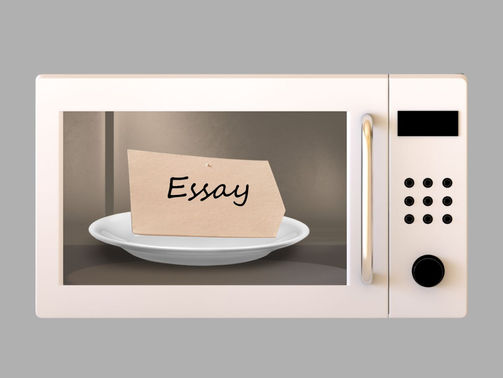 AI-generated essay in microwave