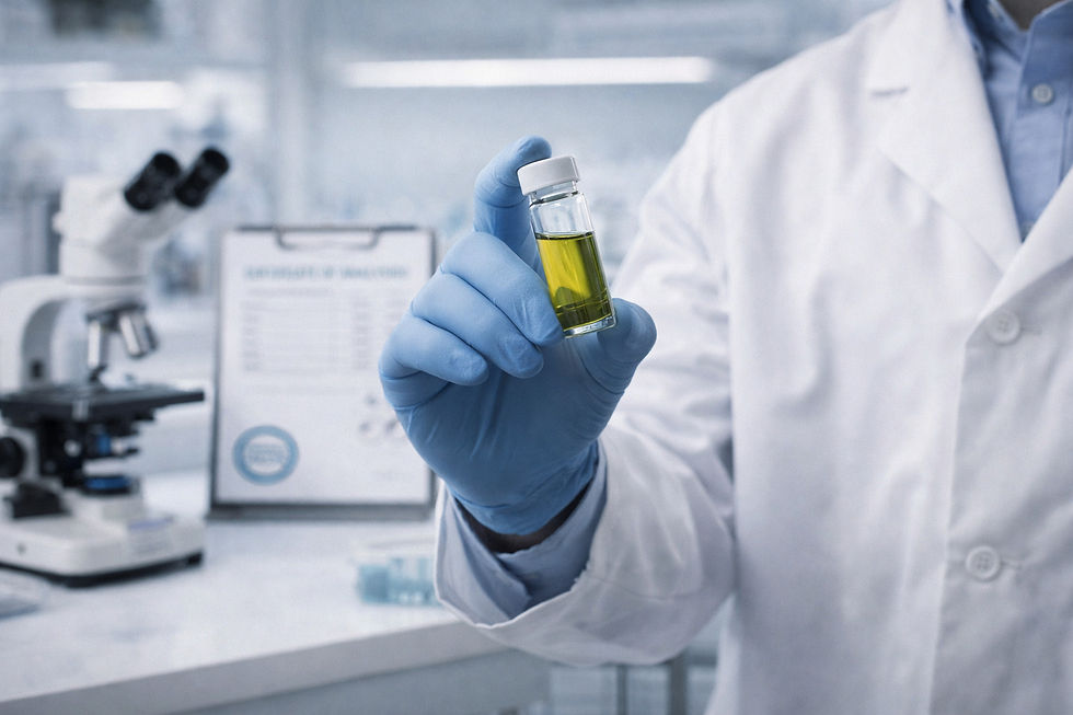 Laboratoire accrédité analyse CBD — technicien contrôle qualité cannabidiol certificat COFRAC France