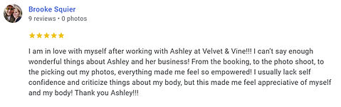 5 Star Velvet & Vine Boudoir Review
