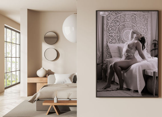 Gallery-style wall art featuring empowering boudoir portraits — printed collection from a Hampton Roads boudoir photographer.