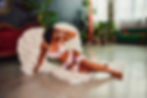Angel wings boudoir portrait by Liberation Boudoir
