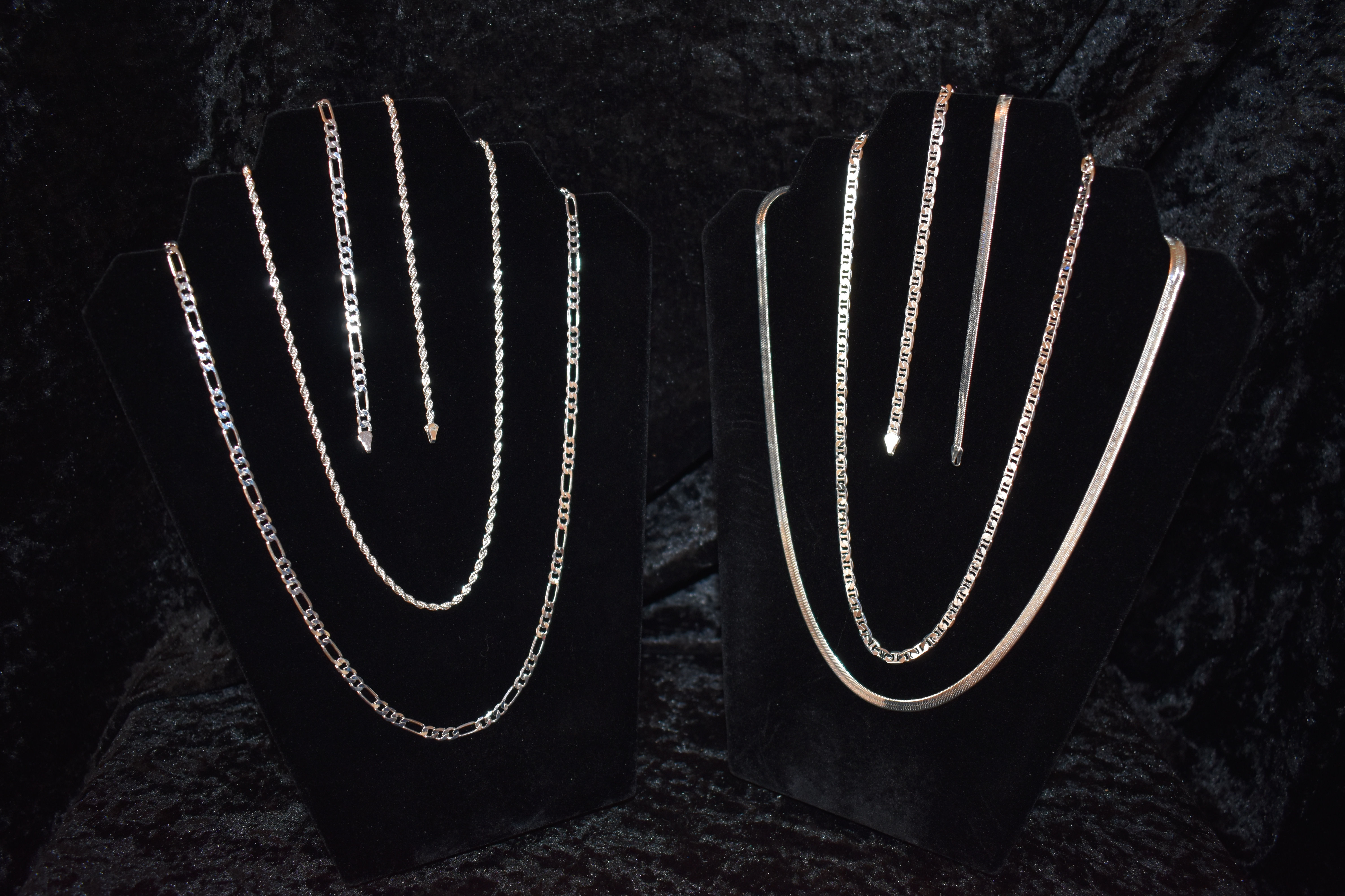 8 pc Jewelry Set in .925 Sterling Silver Overlay on Steel