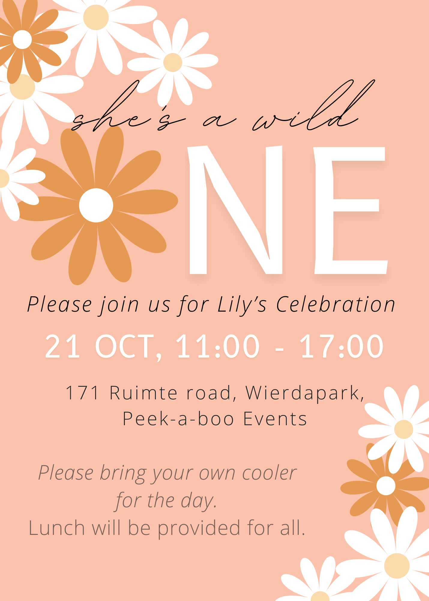 Editable template - Daisy Invite