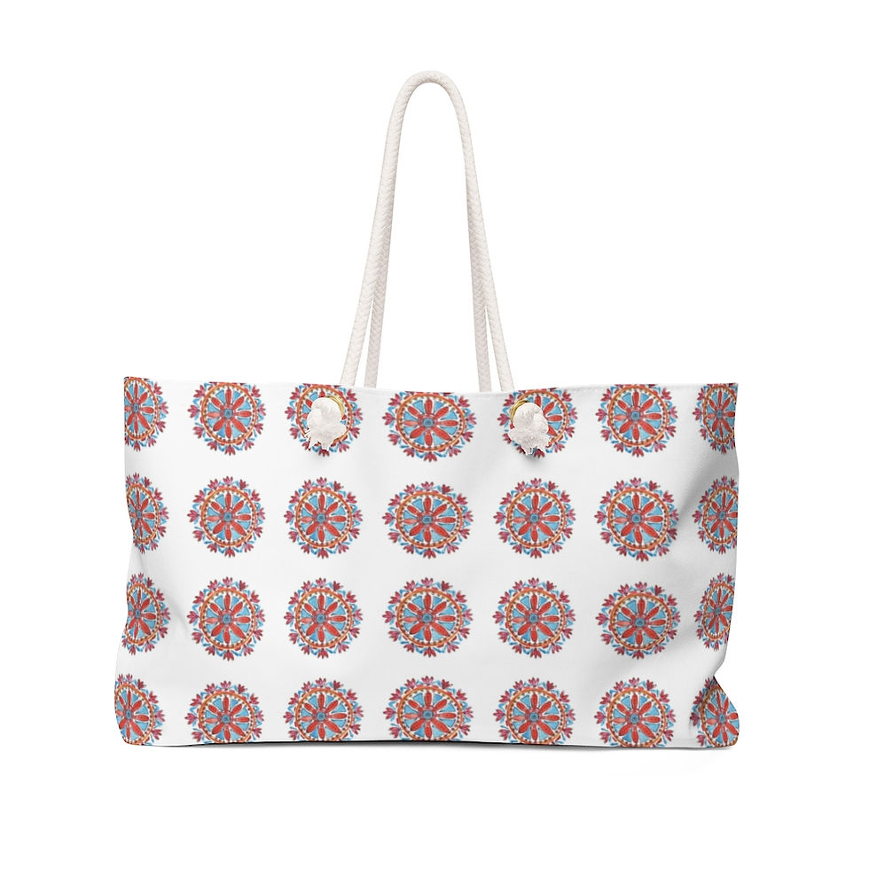 Weekender/Beach Bag - Mosaic Circles