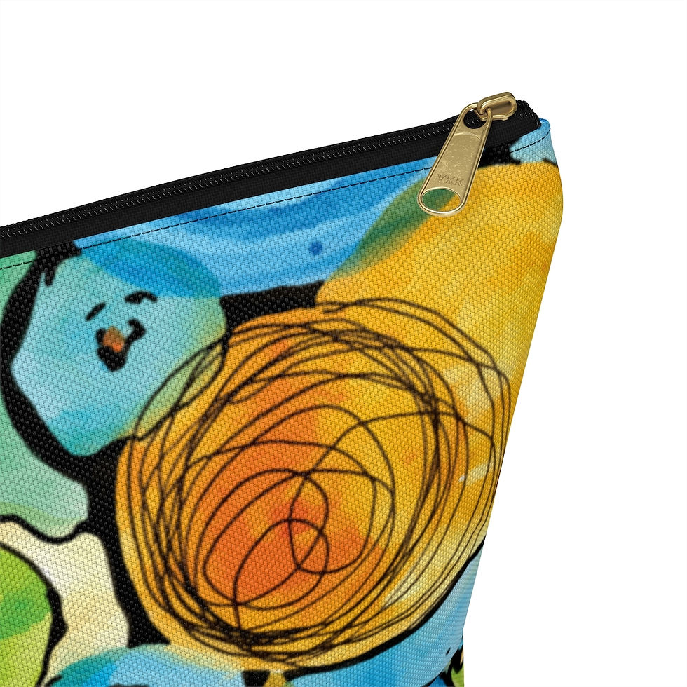 Thumbnail: Pouch w/ T - bottom  Blue Green Bubbles