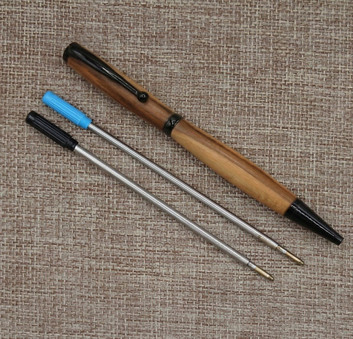 Stylo bille en bois avec recharges