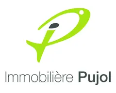 Logo Immobilière Pujol avec poisson vert stylisé