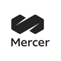 Logo Mercer, un symbole hexagonal stylisé et noir.