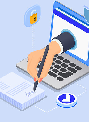 Contract signed with electronic signature software