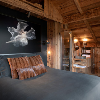 Chambre élégante au chalet les Cerises