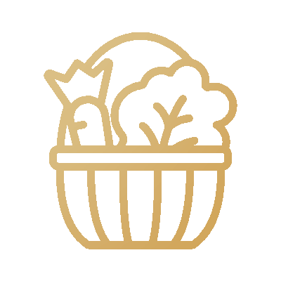 Icône panier de légumes frais