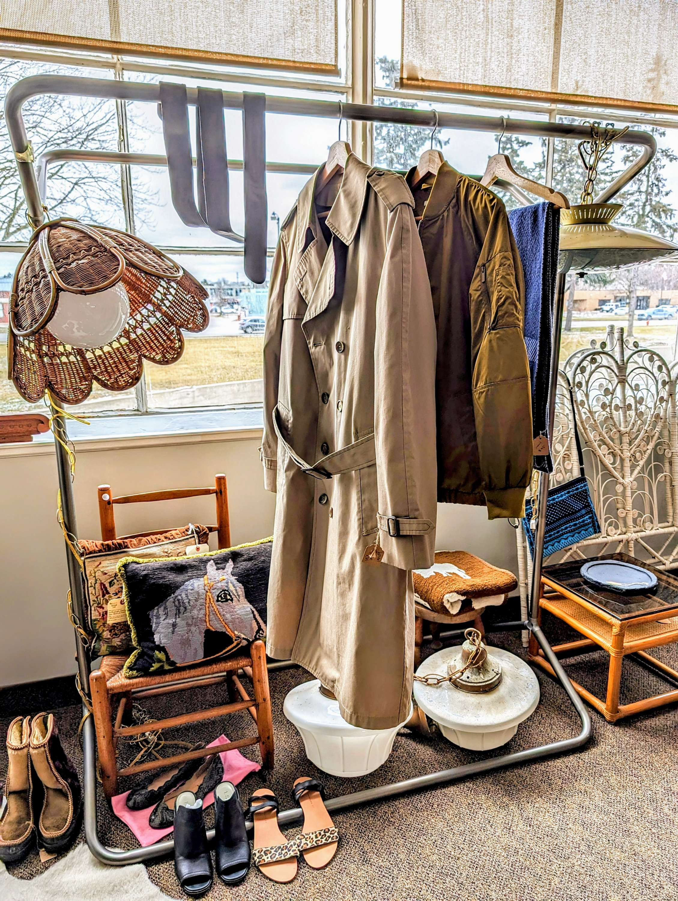 2-sided clothes rack, large