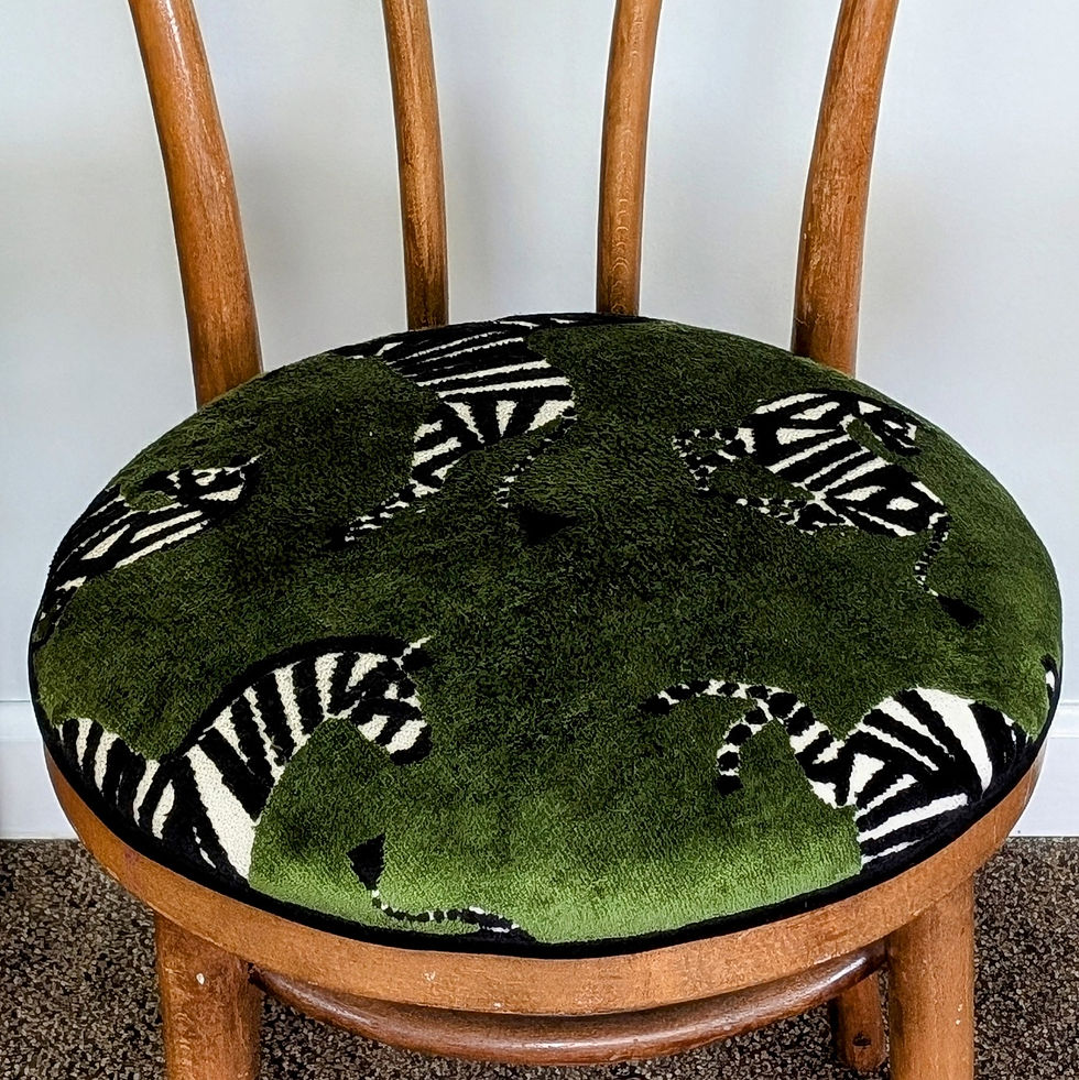 Thumbnail: Zebra vintage bentwood bistro chairs, set of 4