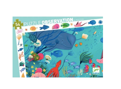 Djeco Puzzle d'observation aquatique 54 pièces